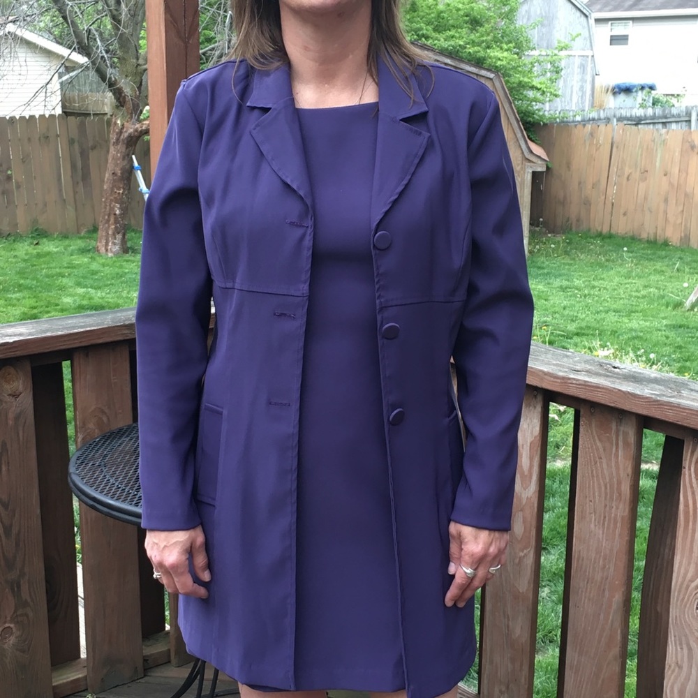 A5️⃣🌟! VTG Purple Sheath Dress & Jacket Set! EUC! - Picture 7 of 10